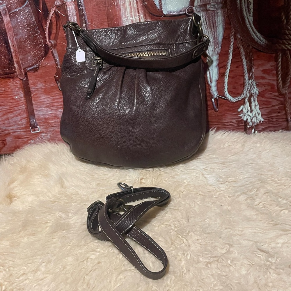 Roots Olivia brown leather bag. # 94